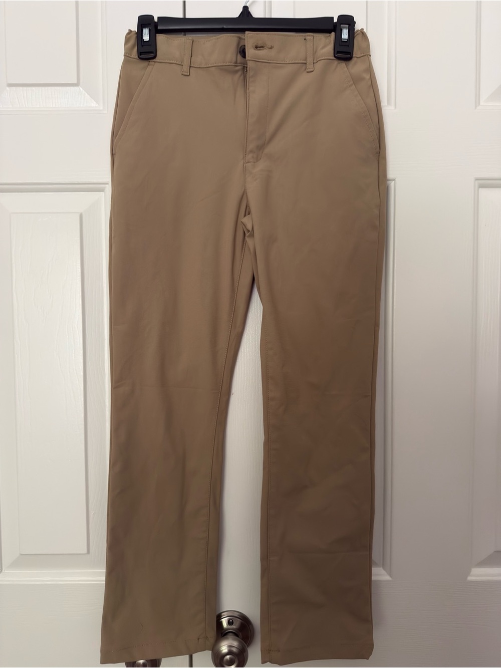 Boys Khaki Straight-Leg Pants